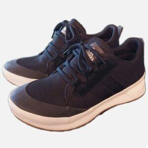 Sorel Women's Out N About III SZ 10 Low Sneaker Waterproof Black Sea Salt